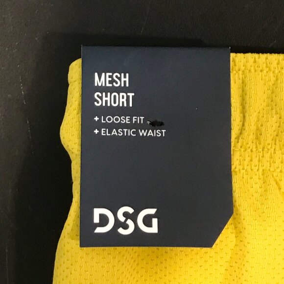 DSG Boys Mesh Training Shorts Yellow‎ Loose Fit Elastic Waist Size M - Picture 3 of 7